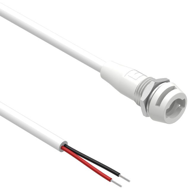 CBL ASSY 2.1MM JACK-CBL RND 1'