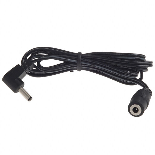CBL ASSY 1.35MM JACK-PLG FLAT 3'