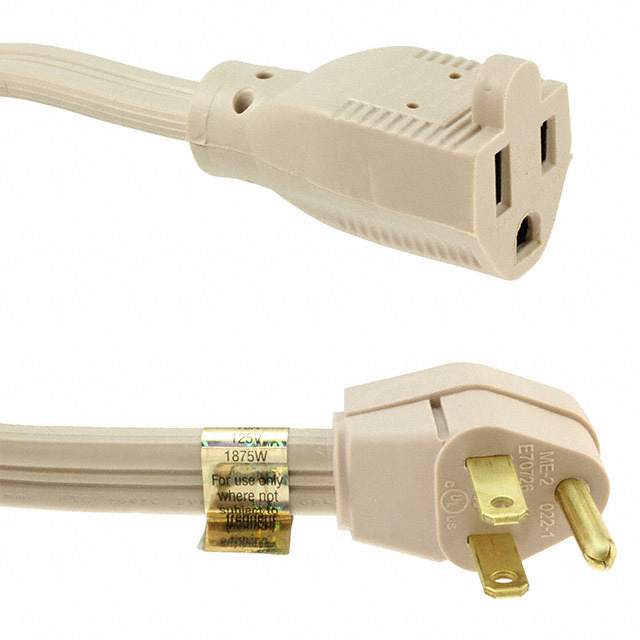 CORD 14AWG 5-15P RA - 5-15R 6'