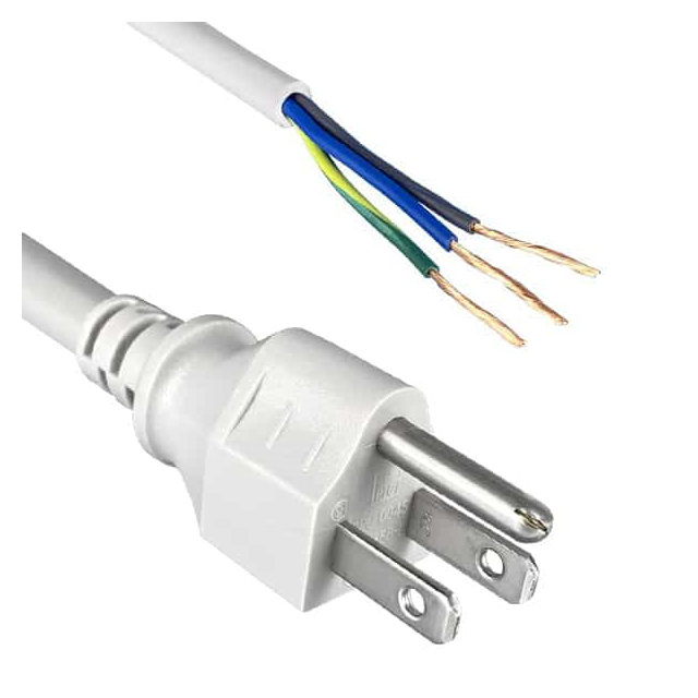 CORD 18AWG NEMA 5-15P TO CBL 8'