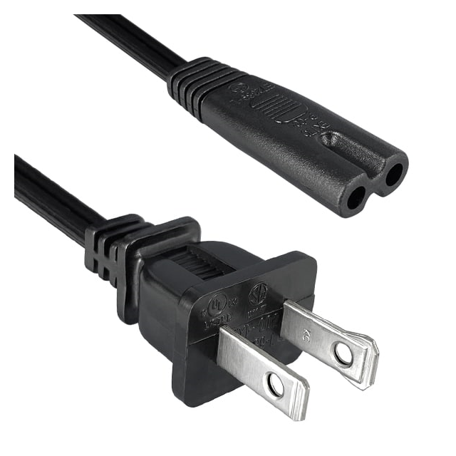CORD 18AWG 1-15P - C7 3.28' BLK