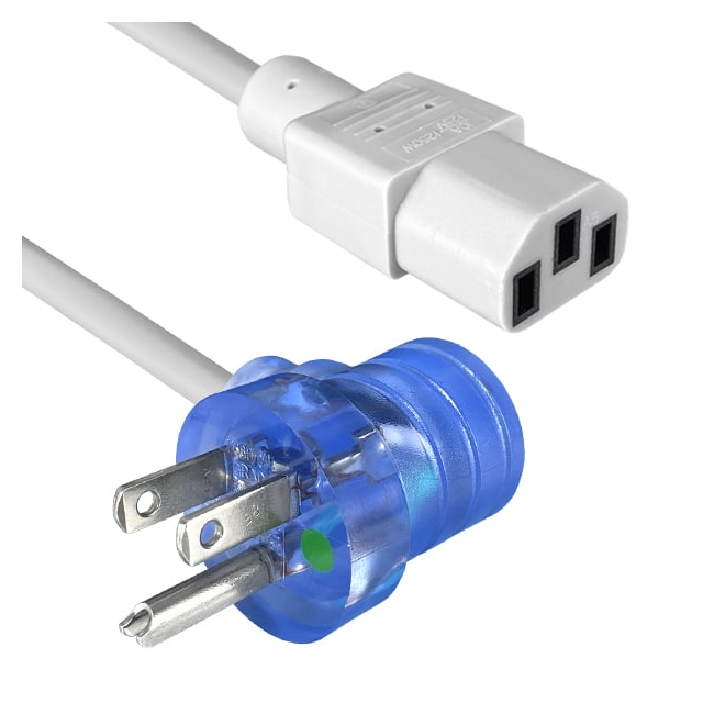 CORD 18AWG 5-15P RA TO C13 10'