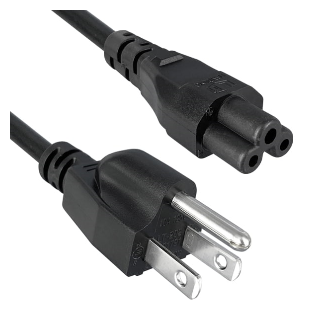CORD 18AWG 5-15P - 320-C5 6' BLK