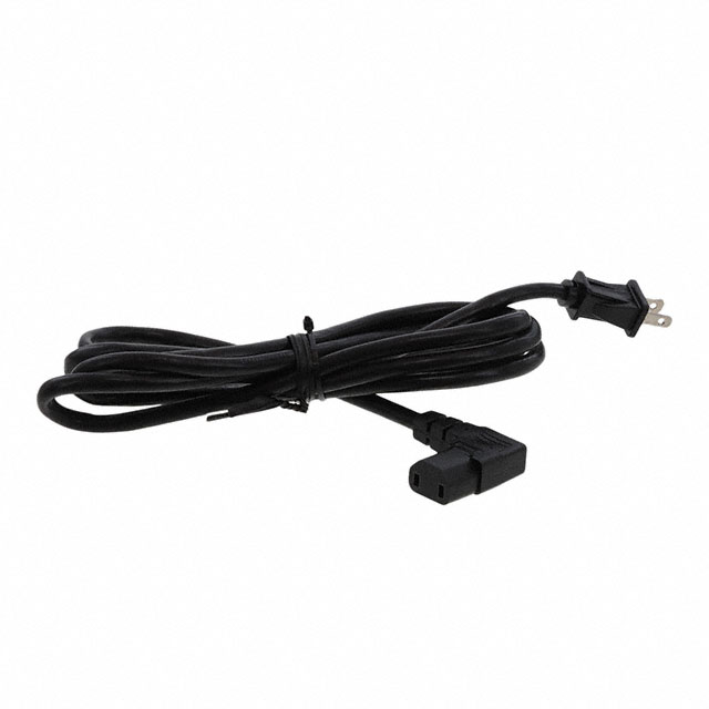 CORD 16AWG NEMA 1-15P 8' BLACK