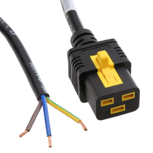 CORD IEC 320-C19 TO CBL 9.8' BLK