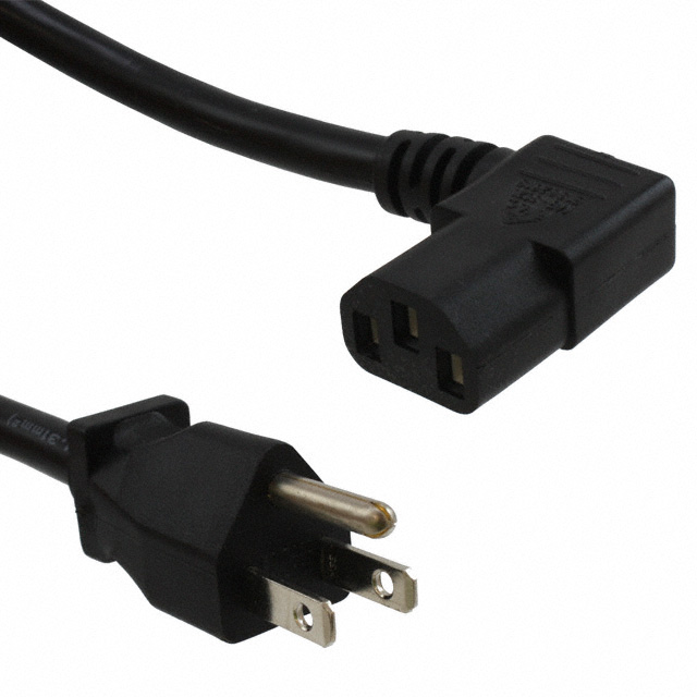 CORD 16AWG 5-15P TO C13 6.56'