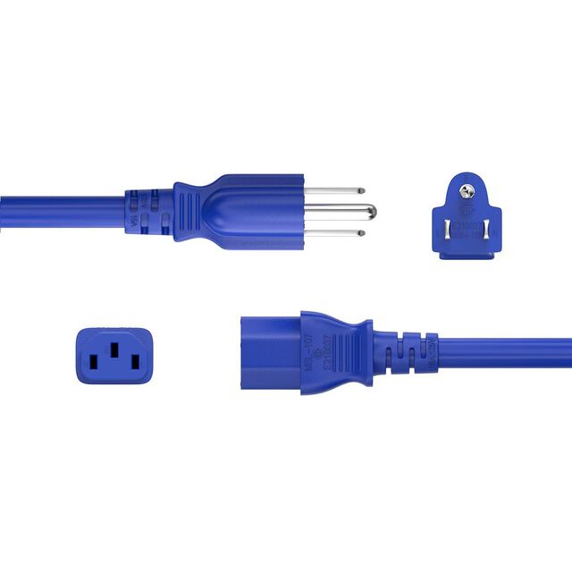 PWR CORD NEMA5-15P/C13 18AWG 2'