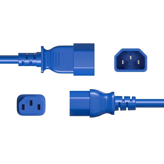 EXTEN PWR CORD C14/C13 18AWG 8'