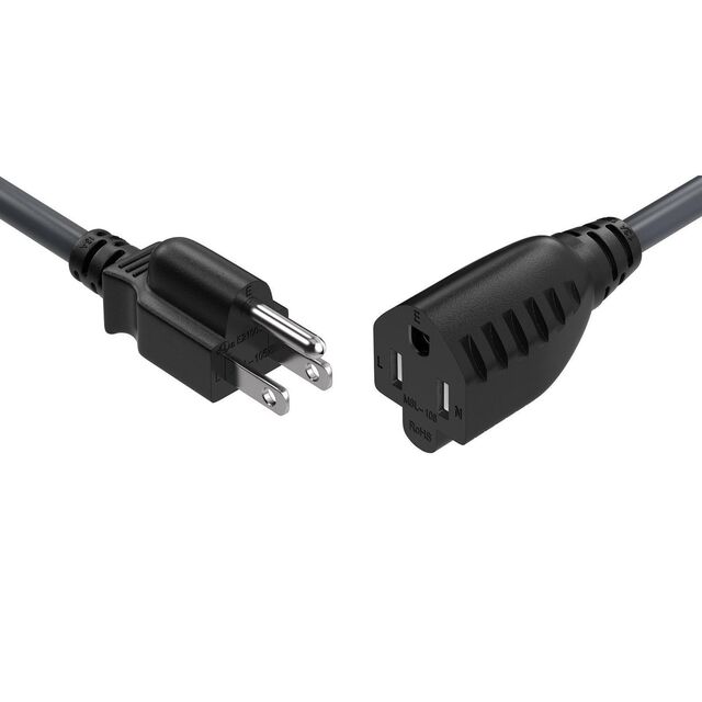 EXT PWR CRD 5-15P/15R 14AWG 10'
