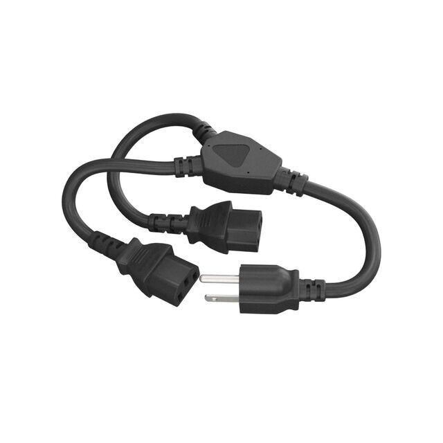 PWR Y-CBL NEMA 5-15P/C13 x2 6'