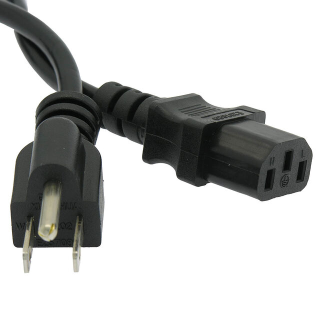 10Ft Computer Power Cord 5-15P t