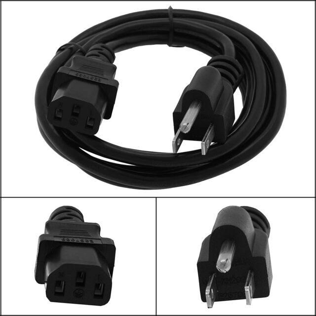 1Ft Computer Power Cord 5-15P to
