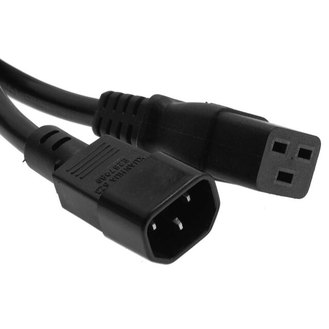 3Ft Power Cord C14 to C19 Black/