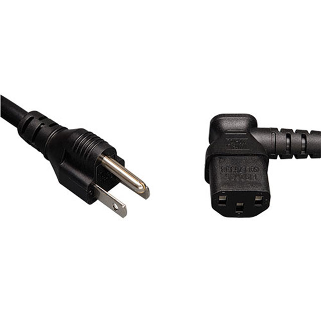 CORD 18AWG 5-15P TO C13 RA 14'