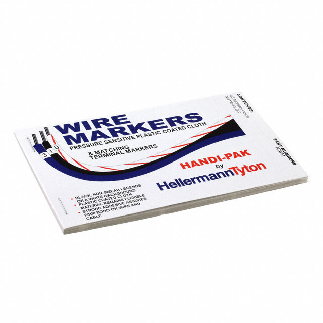 WIRE MARKR BOOK 6.4MMX41.3MM WHT