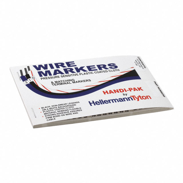WIRE MARKR BOOK 6.4MMX41.3MM WHT