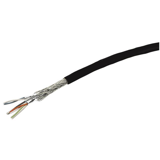 CABLE CAT6A 8COND 26AWG BLK 100M
