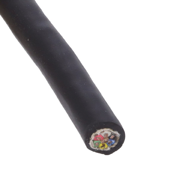 CABLE 6COND 18AWG BLK SHLD 100'