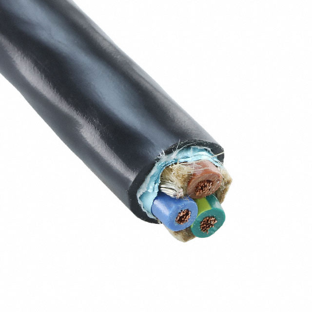 CABLE 3COND 16AWG BLK SHLD 250'