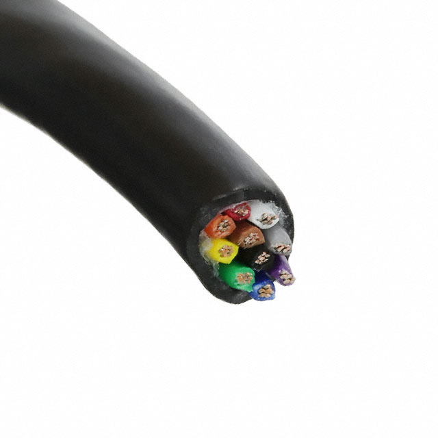 CABLE 10COND 22AWG BLACK FEET