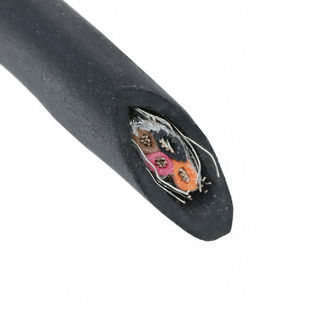 CABLE 4COND 22AWG BLK SHLD 100'