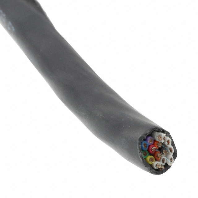 CABLE 15COND 22AWG BLK SHLD 100'