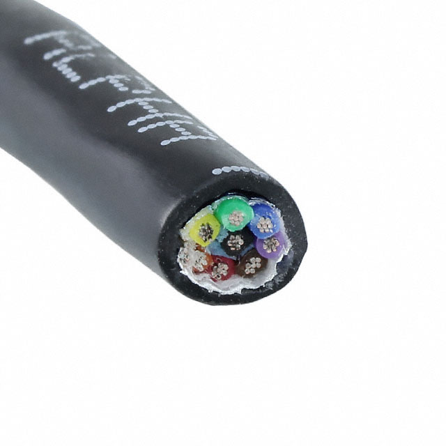 CABLE 8COND 18AWG BLK SHLD 100'