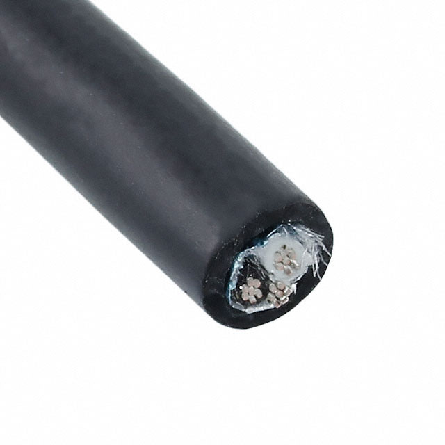 CABLE 2COND 22AWG BLK SHLD FEET