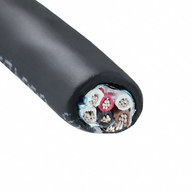 MULTI-PAIR 6COND 24AWG BLK FEET