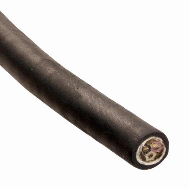 CABLE 3COND 28AWG BLK SHLD 100'