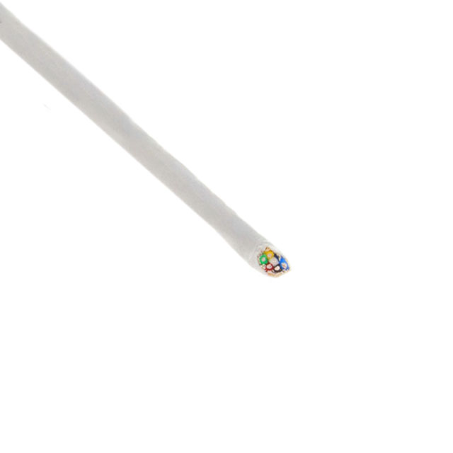 CABLE 6CON 22AWG WHT SHLD 100'