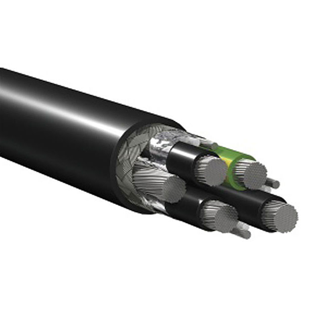 CABLE 4COND 10AWG BLK SHLD FOOT