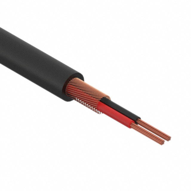 CABLE 2COND 24AWG BLK SHLD 30M