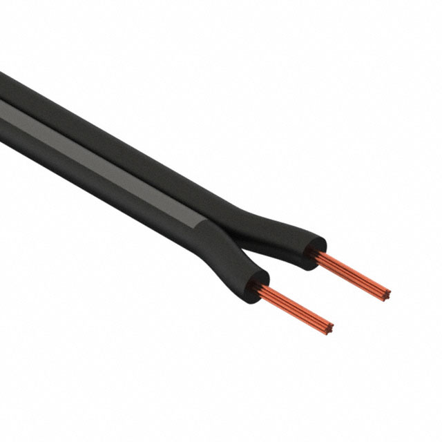 CABLE 2COND 22AWG BLACK 152M