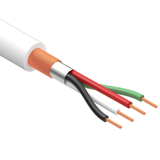 CABLE 4COND 28AWG WHITE SHLD 30M