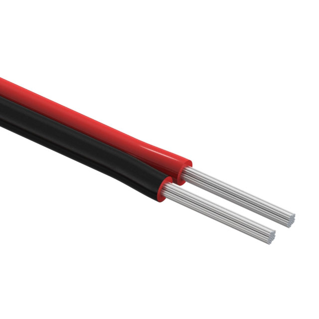 CABLE 2COND 24AWG BLK/RED METER