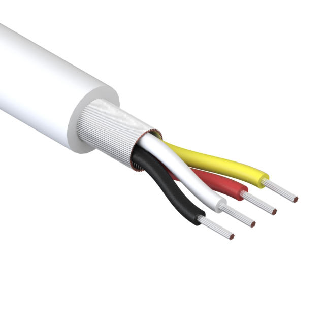 CABLE 4CON 28AWG WHT SHLD 502'