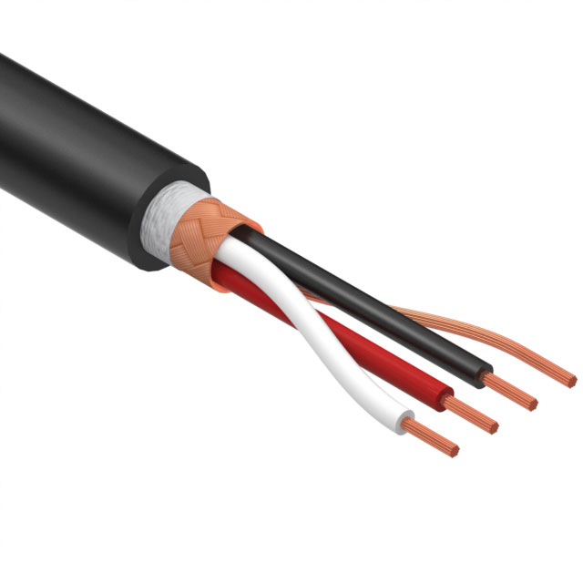 CABLE 3COND 28AWG BLK SHLD 30M