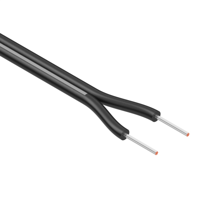 CABLE 2COND 26AWG BLACK 5M