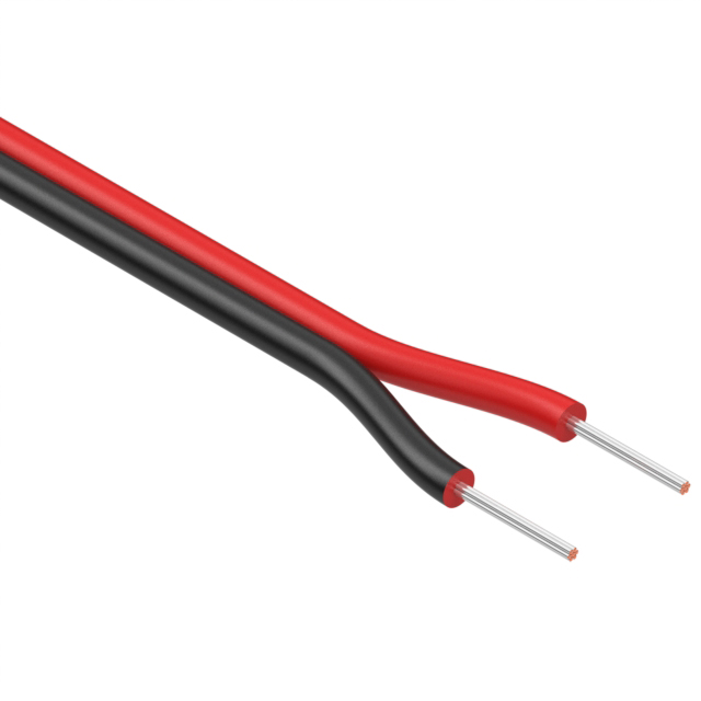 CBL 2CON 26AWG BLK/RED METER