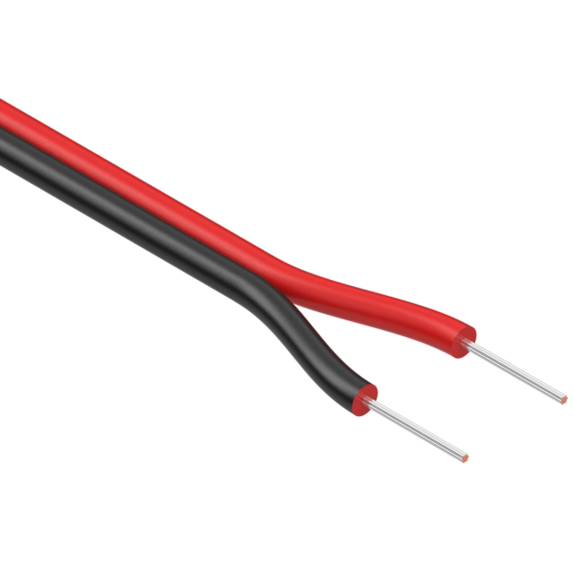 CBL 2CON 28AWG BLK/RED METER