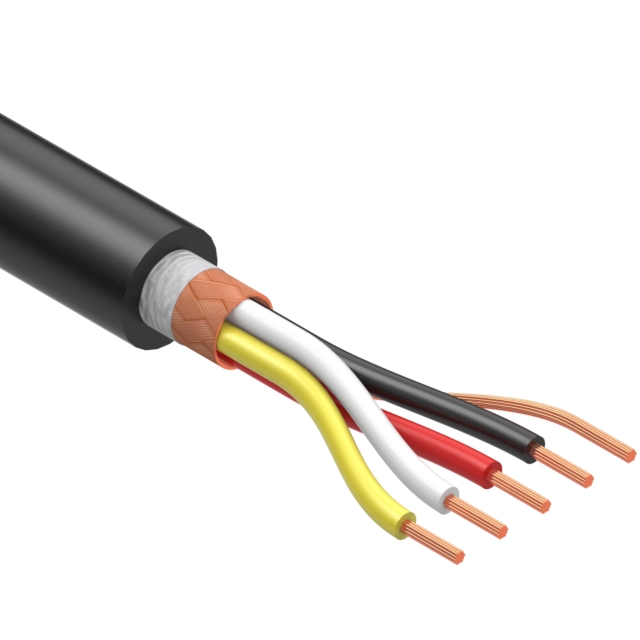CABLE 4COND 20AWG BLACK SHLD 5M
