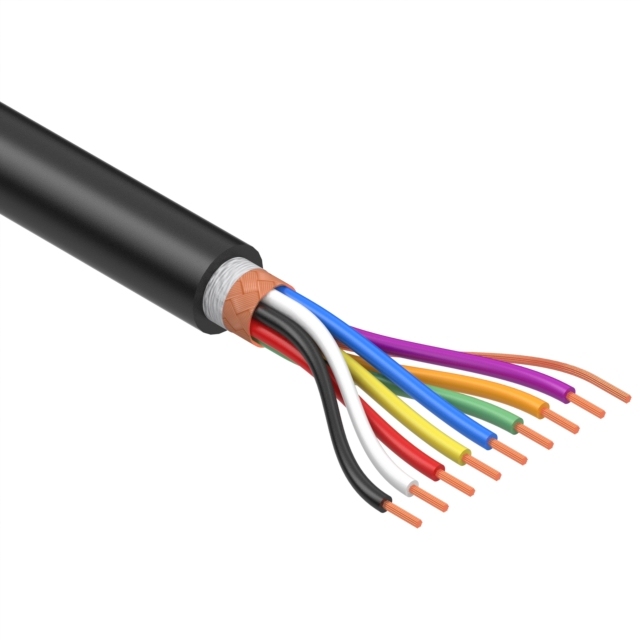 CABLE 8COND 26AWG BLK SHLD 30M