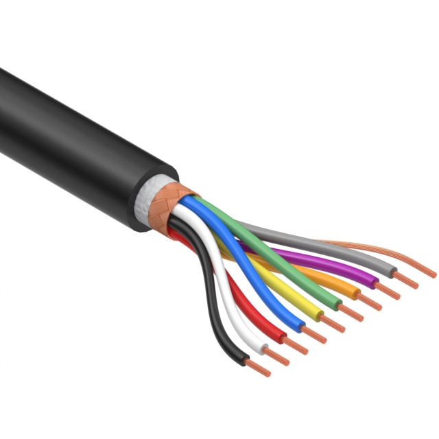 CABLE 9COND 22AWG BLK SHLD METER