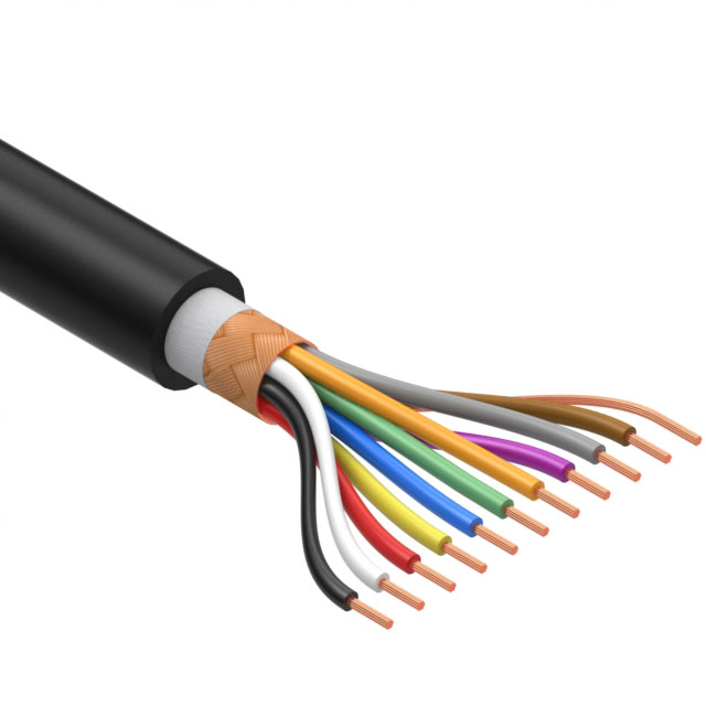 CABLE 10COND 20AWG BLACK SHLD