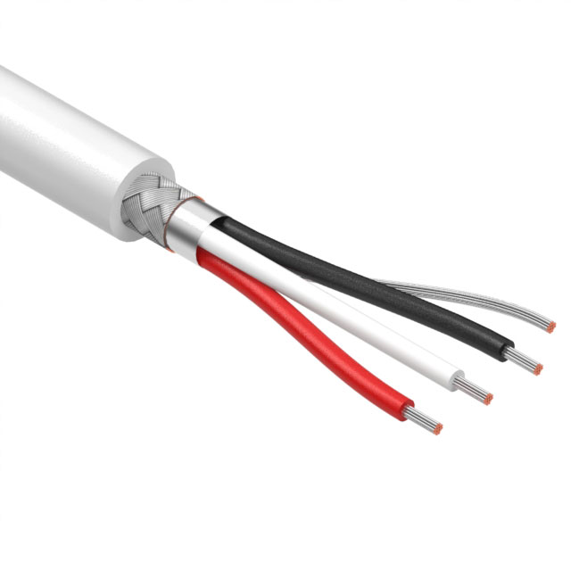 CABLE 3CON 24AWG WHT SHLD 502'