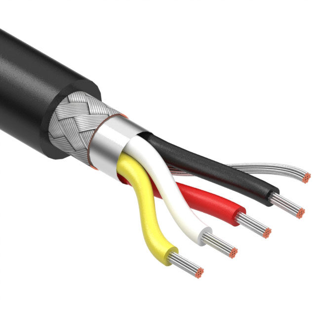 CABLE 4COND 22AWG BLACK SHLD 1M