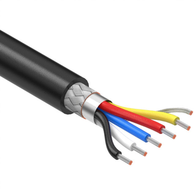 CABLE 5COND 22AWG BLACK SHLD 5M