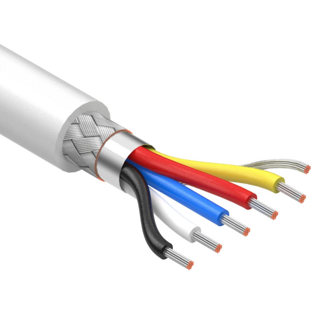 CABLE 5CON 24AWG WHT SHLD 502'