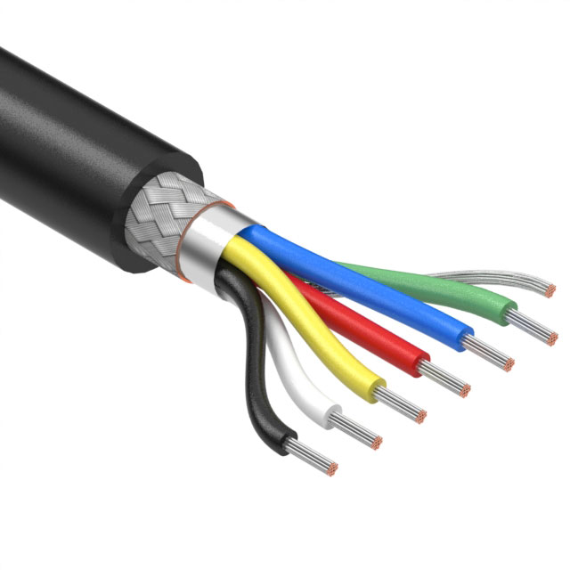 CABLE 6COND 20AWG BLK SHLD 502'